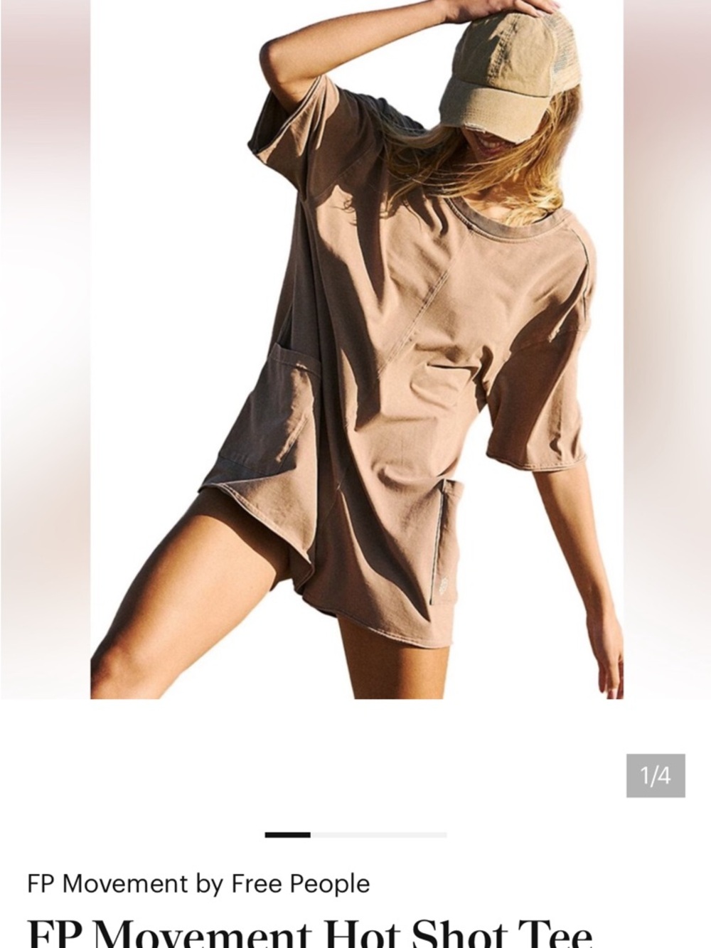 FP Movement Hot Shot Tee Romper
Mocha Latte Retail $60 NWOT
Washed. Never worn